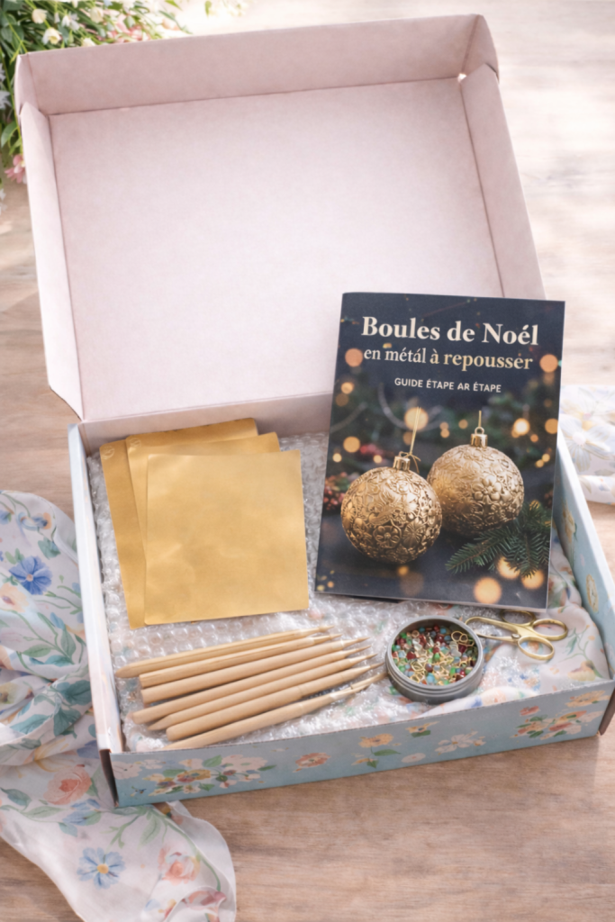 Box pour développer votre créativité avec la fabrication de boule de Noël 